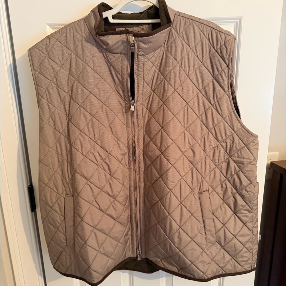 Peter Millar Quilted Brown Vest